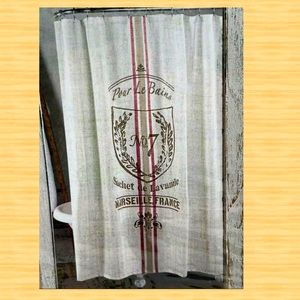 Farmhouse Shower Curtain 72x72 French Country Pour Le Bain Marseille No.7